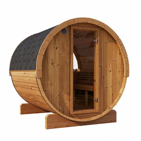 SaunaLife Sauna Barrel with Window Model E8W