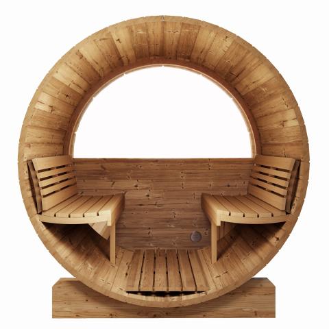 SaunaLife Sauna Barrel with Window Model E8W