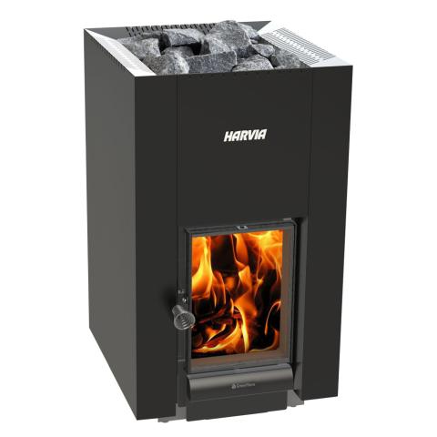 Harvia Sauna Wood Stove Linear 22 Green Flame